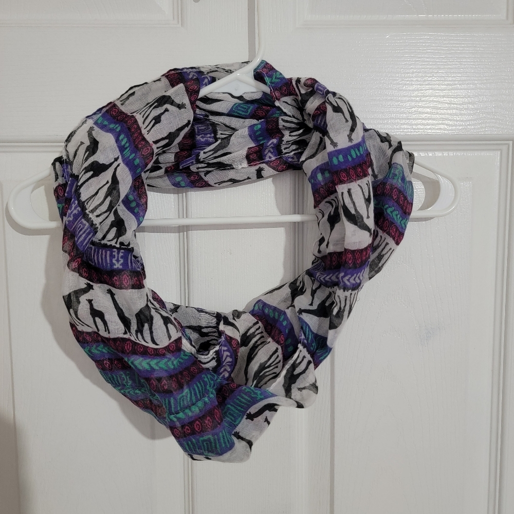 Giraffe Print Infinity Scarf